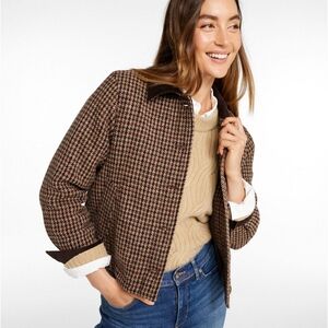 LL Bean Signature Harris Tweed Chore Jacket Womens